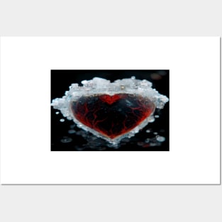 Broken Frozen Heart Art   /  Broken Hearts Unwind Designs Posters and Art